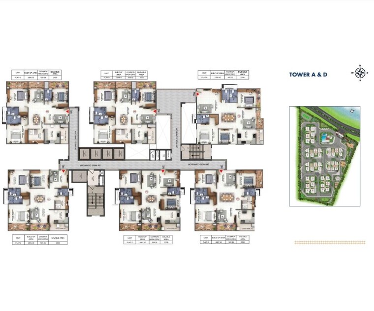 Master Plan, candeur-lakescape 3.5 Bedroom 2390 Sq.Ft. Apartment In Kondapur Hyderabad 10200187