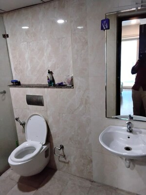 Bathroom in 3 BHK Apartment at Syndicate Apartments, Kondapur – for Rent