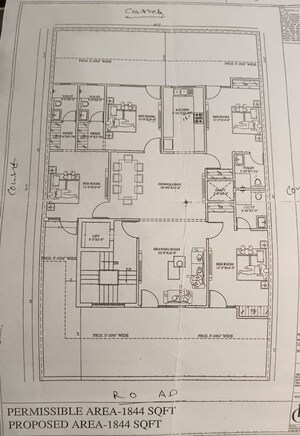Floor Plan in 3 BHK Builder Floor at Huda Staff Colony, Sector 46 – for Sale