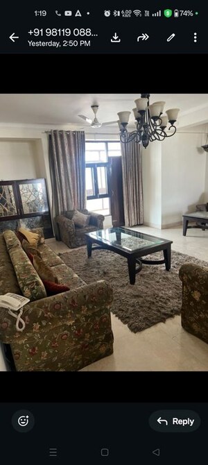 Living Room in 4 BHK Apartment at The Citizen Apartments, Sector 51 – for Rent