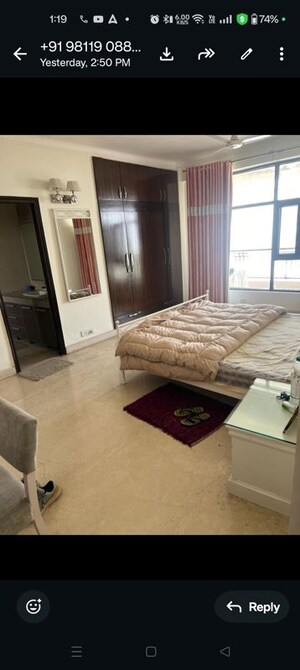 Living Room in 4 BHK Apartment at The Citizen Apartments, Sector 51 – for Rent