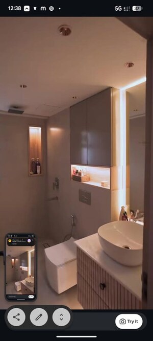 Bathroom in 3.5 BHK Apartment at Mapsko Royale Ville, Sector 82 – for Rent