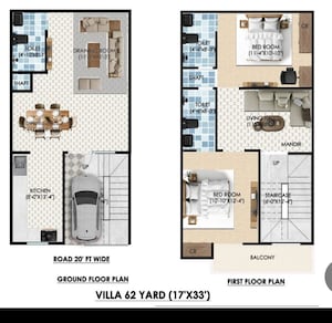 Floor Plan in 3.5 BHK Villa at Krishna Villa Sector 16B, Sector 16b Greater Noida – for Sale