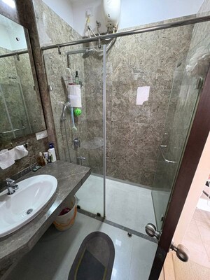 Bathroom in 3 BHK Apartment at LnT Realty Crescent Bay, Parel – for Rent