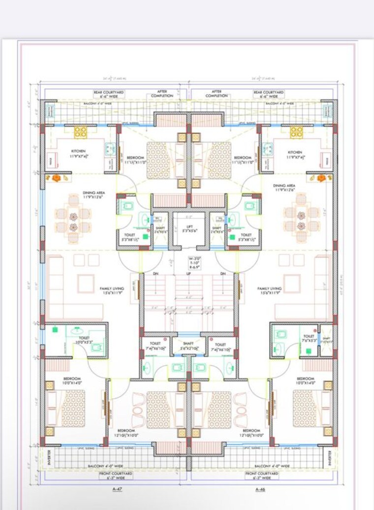 Floor Plan, sector 86 3 Bedroom 180 Sq.Yd. Builder Floor In Sector 86 Faridabad 10202107
