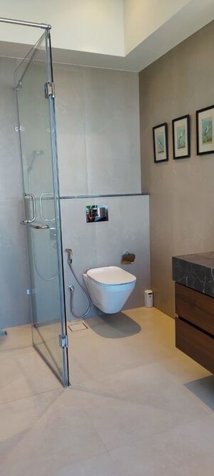 Bathroom in 4 BHK Apartment at Rustomjee Seasons, Bandra East – for Rent