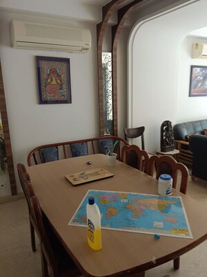 Dining area in 3 BHK Builder Floor at Green Park – for Rent