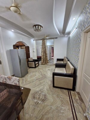 Living Room in 2 BHK Builder Floor at Soho Awas Apartments, Gyan Khand I – for Rent