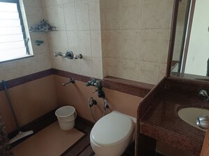 Bathroom in 2 BHK Apartment at Serenity Heights, Malad West – for Rent