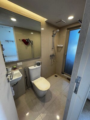 Bathroom in Studio Apartment at Hiranandani Estate Solitaire C, Ghodbunder Road – for Rent