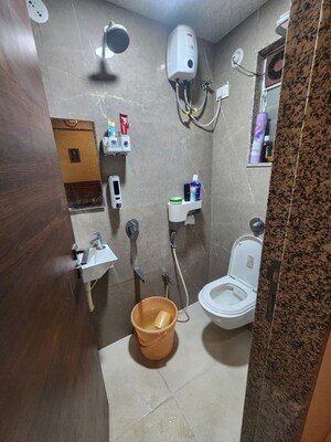 Bathroom in 1 BHK Apartment at Pyramid Elements, Kalwa – for Rent