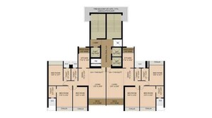 Floor Plan in 3 BHK Apartment at Delta Icon, Airoli Sector 7 – for Sale