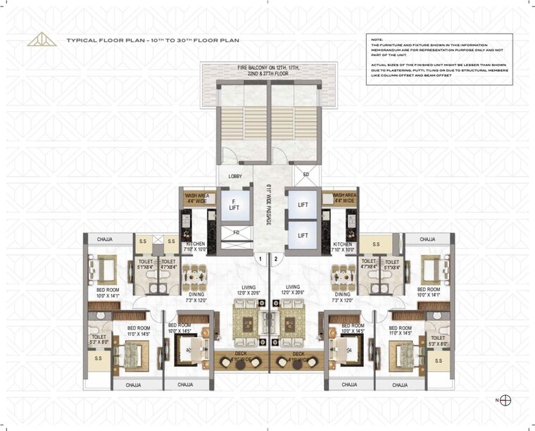 Floor Plan, delta-icon 3 Bedroom 2129 Sq.Ft. Apartment In Airoli Sector 7 Navi Mumbai 10205248