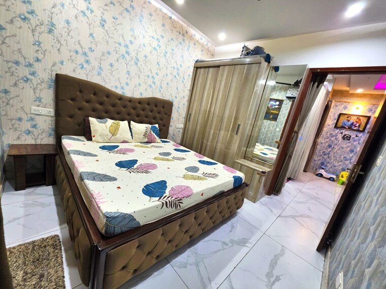Bedroom, pir machalla 3 Bedroom 1200 Sq.Ft. Apartment In Pir Machalla Zirakpur 10205446