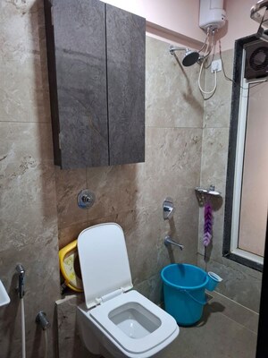 Bathroom in 2 BHK Apartment at Sankalp II, Malad East – for Rent