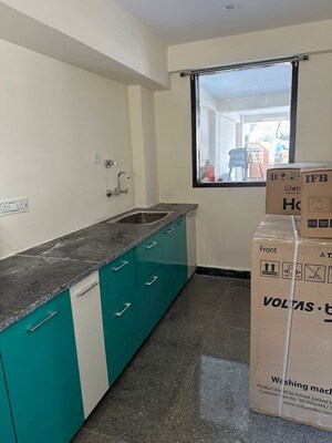 Kitchen in 1 RK Builder Floor at Kohli One Malibu Town, Sector 47 – for Rent