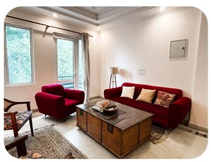 Living Room in 3 BHK Builder Floor at Pamposh Enclave – for Rent