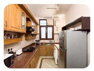 Kitchen in 3 BHK Builder Floor at Pamposh Enclave – for Rent