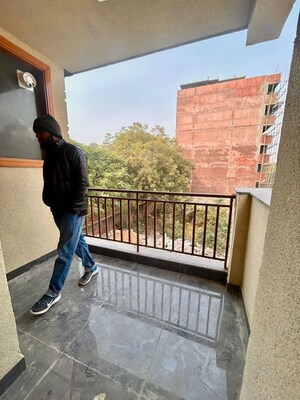 Balcony in 2.5 BHK Builder Floor at Chattarpur – for Rent