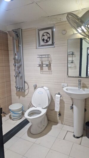 Bathroom in 3 BHK Apartment at Patparganj – for Rent