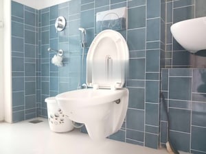 Bathroom in 2 BHK Apartment at Lodha Amara, Kolshet Road – for Rent