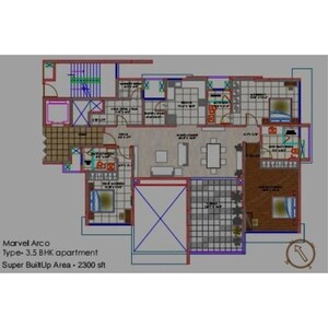 Master Plan in 3.5 BHK Apartment at Marvel Arco, Hadapsar – for Sale