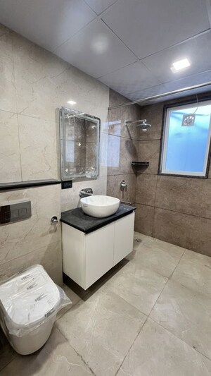 Bathroom in 3 BHK Builder Floor at Sushant Lok I – for Rent