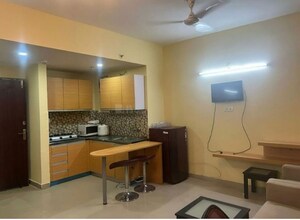 Living Room in 1 RK Apartment at Supertech Czar Suites, Omicron I Greater Noida – for Rent