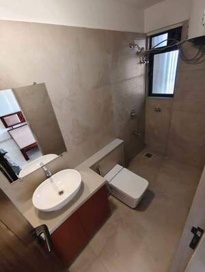 Bathroom in 3 BHK Apartment at Gurukrupa Gyanam, Powai – for Rent