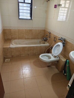Bathroom in 4 BHK Apartment at Kapil Malhar Apartment, Baner – for Rent