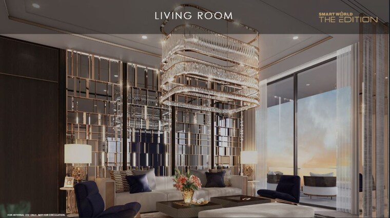 Living Room, smart-world-the-edition 3.5 Bedroom 3035 Sq.Ft. Apartment In Sector 66 Gurgaon 10206591