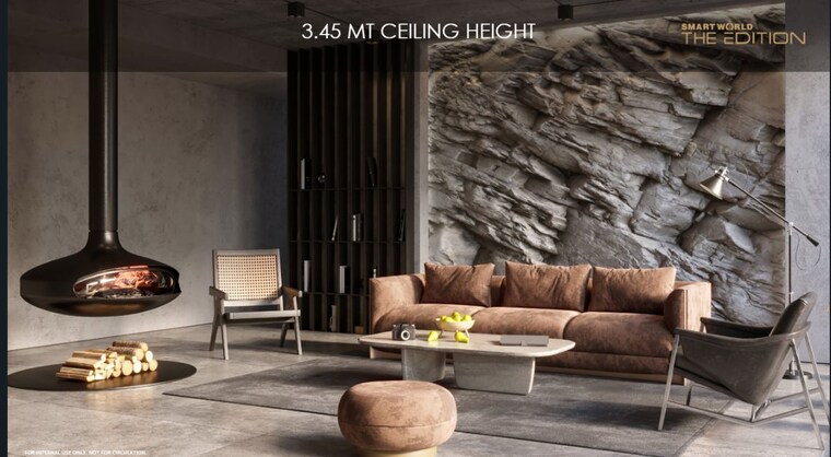 Living Room, smart-world-the-edition 3.5 Bedroom 3035 Sq.Ft. Apartment In Sector 66 Gurgaon 10206591