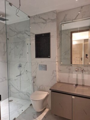 Bathroom in 3 BHK Apartment at Saket – for Rent