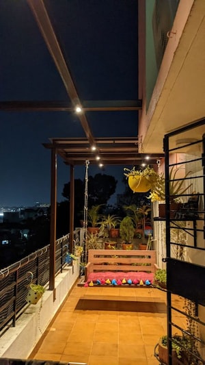 Balcony in 3 BHK Apartment at Rahul Towers, Kothrud – for Rent