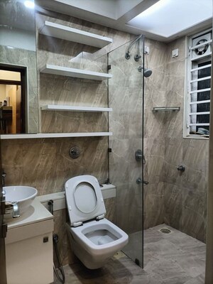 Bathroom in 2 BHK Apartment at Romell Aether, Goregaon East – for Rent