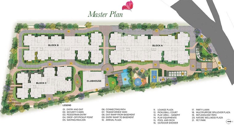 Master Plan, brigade-enclave 3 Bedroom 1850 Sq.Ft. Apartment In Erragadda Hyderabad 10206994