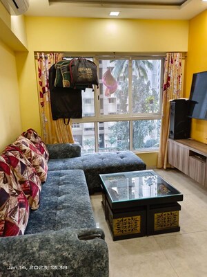 Living Room in 2 BHK Apartment at Lodha Amara, Kolshet Road – for Sale