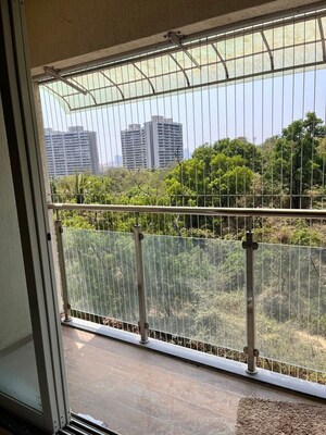 Balcony in 3 BHK Apartment at Mahavir Square, Manpada – for Rent