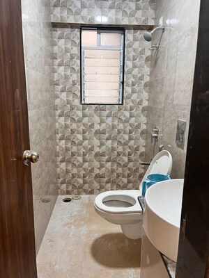 Bathroom in 3 BHK Apartment at Mahavir Square, Manpada – for Rent