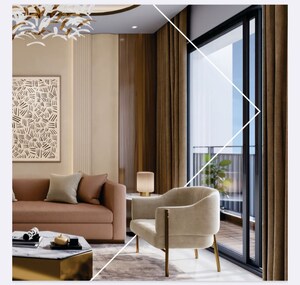 Living Room in 3 BHK Apartment at Legacy Milestone, Punawale – for Sale