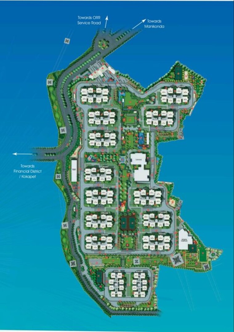 Master Plan, aparna-zenon 3 Bedroom 2257 Sq.Ft. Apartment In Puppalaguda Hyderabad 10207464