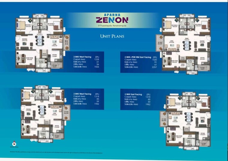 Master Plan, aparna-zenon 3 Bedroom 2257 Sq.Ft. Apartment In Puppalaguda Hyderabad 10207464