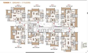 Floor Plan in 3 BHK Apartment at Cybercity Trevita, Kothaguda – for Sale
