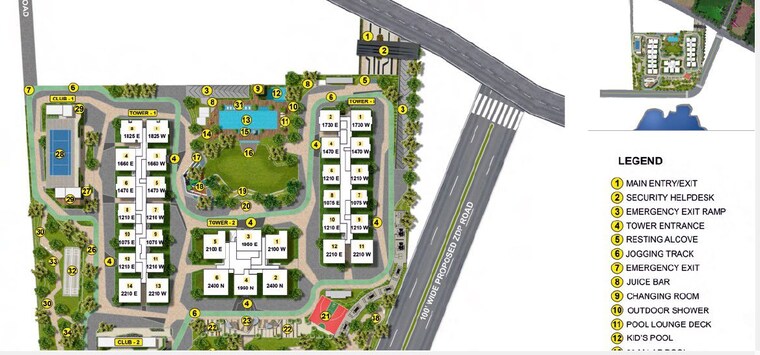 Master Plan, cybercity-west-brook 3 Bedroom 1470 Sq.Ft. Apartment In Kokapet Hyderabad 10207621