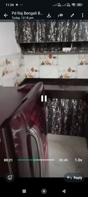 Kitchen in 1 BHK Builder Floor at East Of Kailash – for Rent