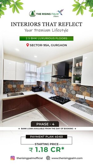 Kitchen in 2.5 BHK Apartment at The Center Court, Sector 88a – for Rent