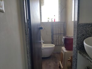 Bathroom in 1 BHK Apartment at Queenstown Springs, Ghansoli – for Rent
