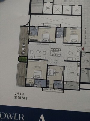 Floor Plan in 4 BHK Apartment at Namishree Vrindavan, Kondapur – for Sale