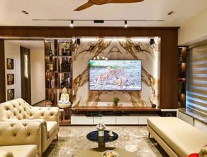 Living Room in 4 BHK Apartment at Sheth Vasant Oasis, Andheri East – for Sale