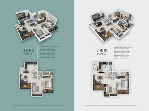 Floor Plan in 2 BHK Apartment at Vardhaman Altezza, Tathawade – for Sale